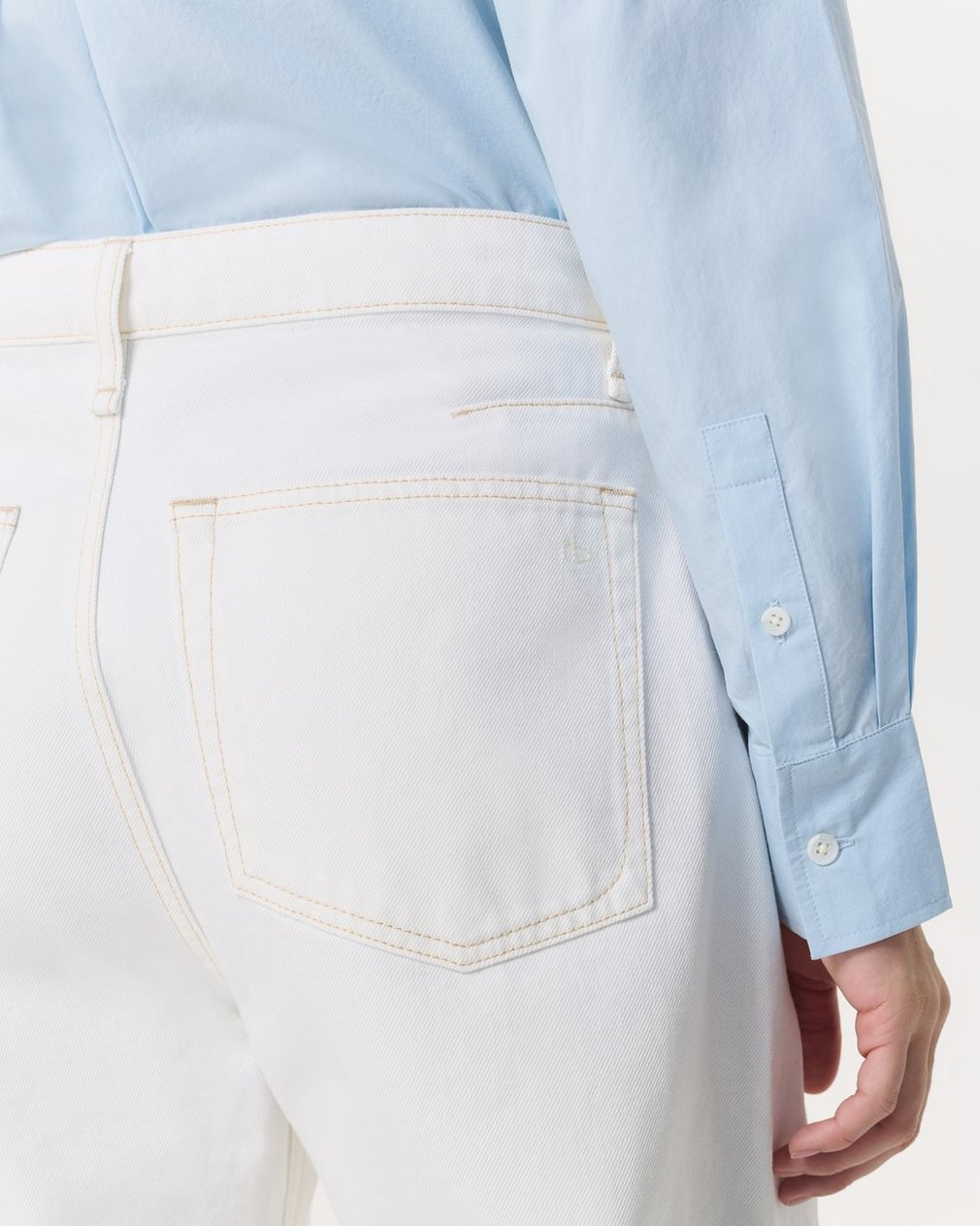 Charlie Ankle-Length Barrel Jeans White - Image 6