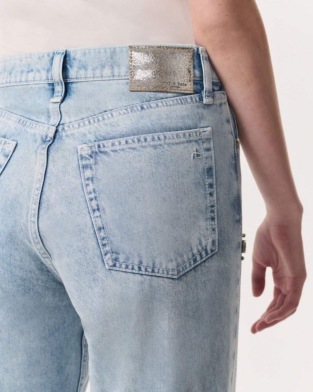 Shea Embellished Relaxed Straight Jeans Aliah With Jewel Stripe - Image 4