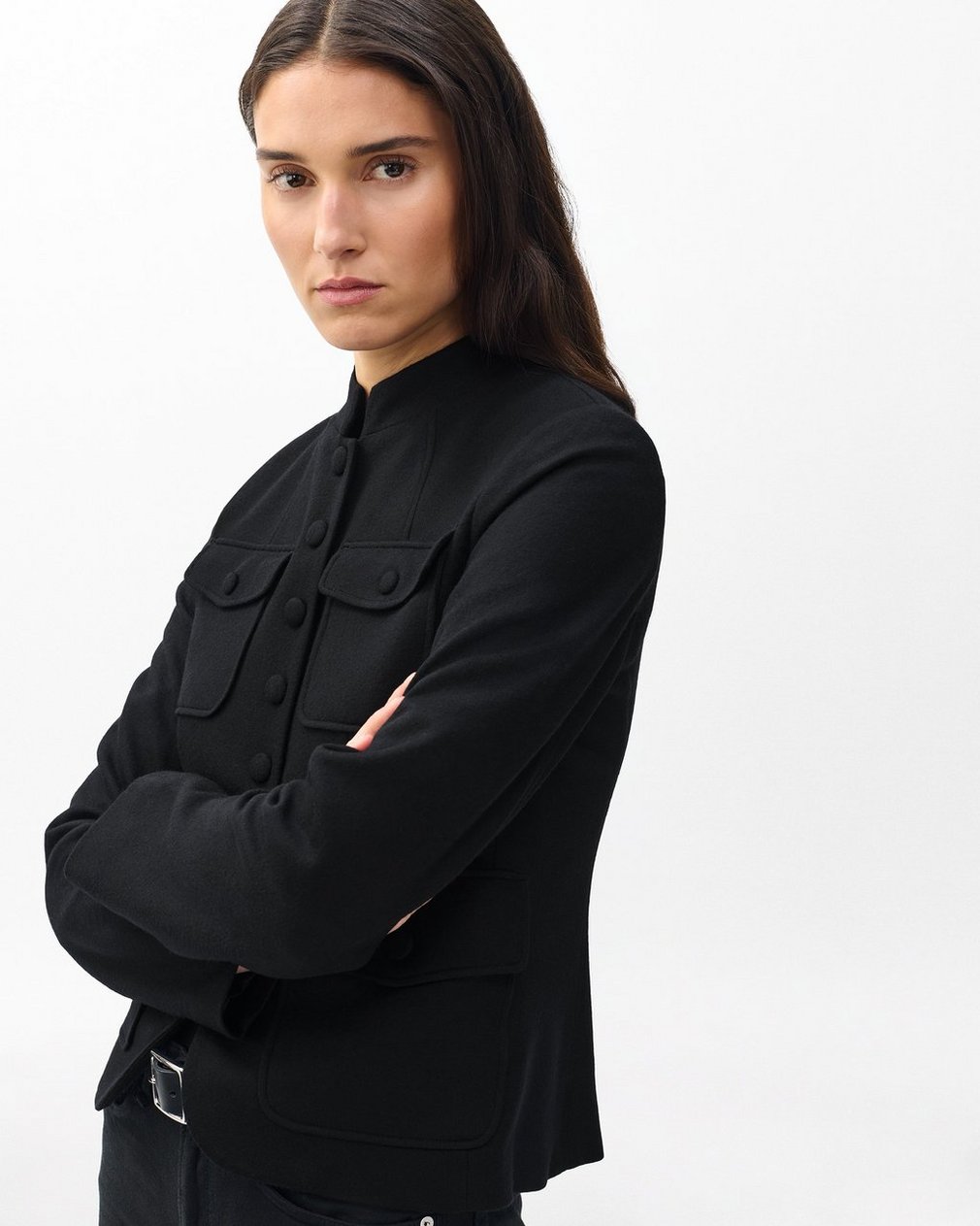 Mercer Japanese Wool Blazer Black - Image 5