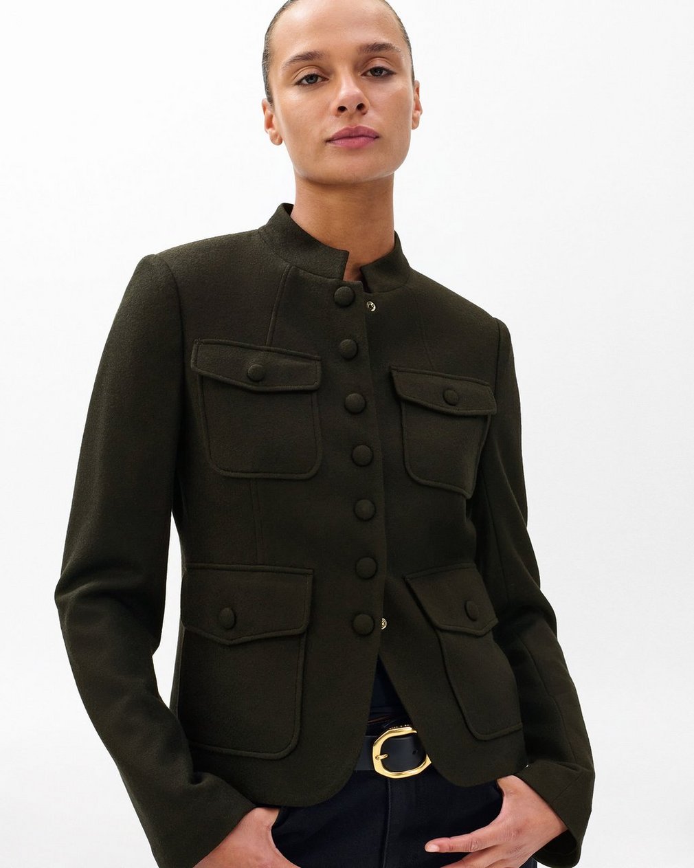 Mercer Japanese Wool Blazer Army