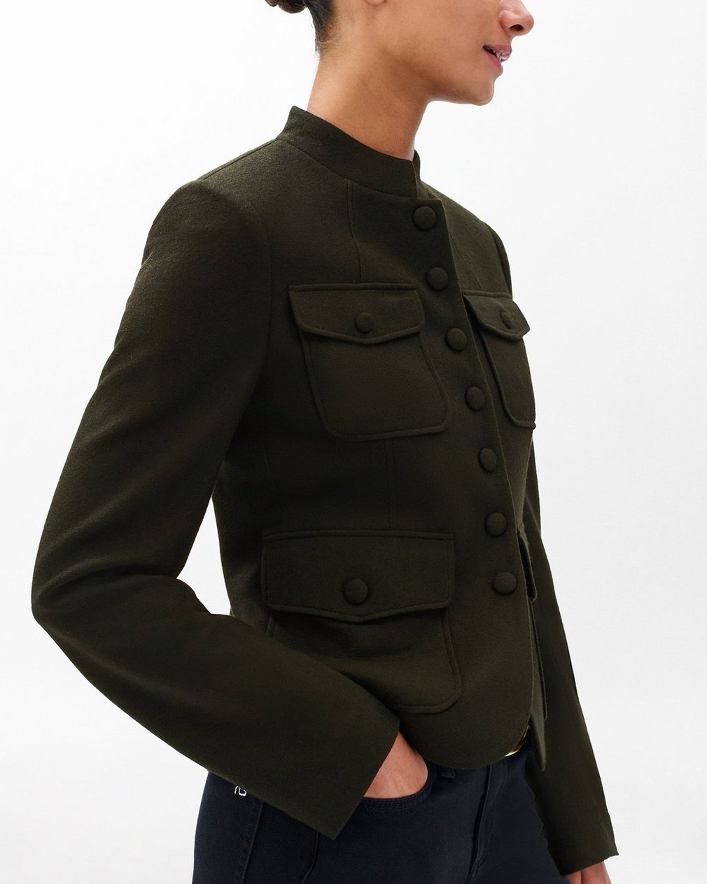 Mercer Japanese Wool Blazer Army - Image 4