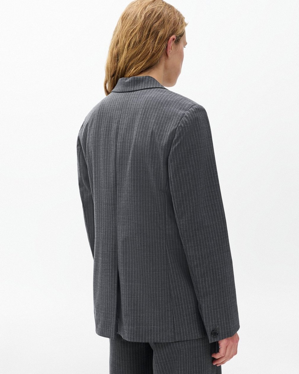 Jennifer Striped Two-in-One Blazer Grey Stripe - Image 6