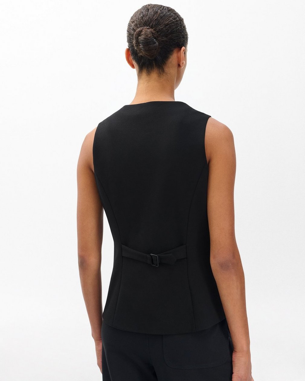 Irina Long Vest Black - Image 5