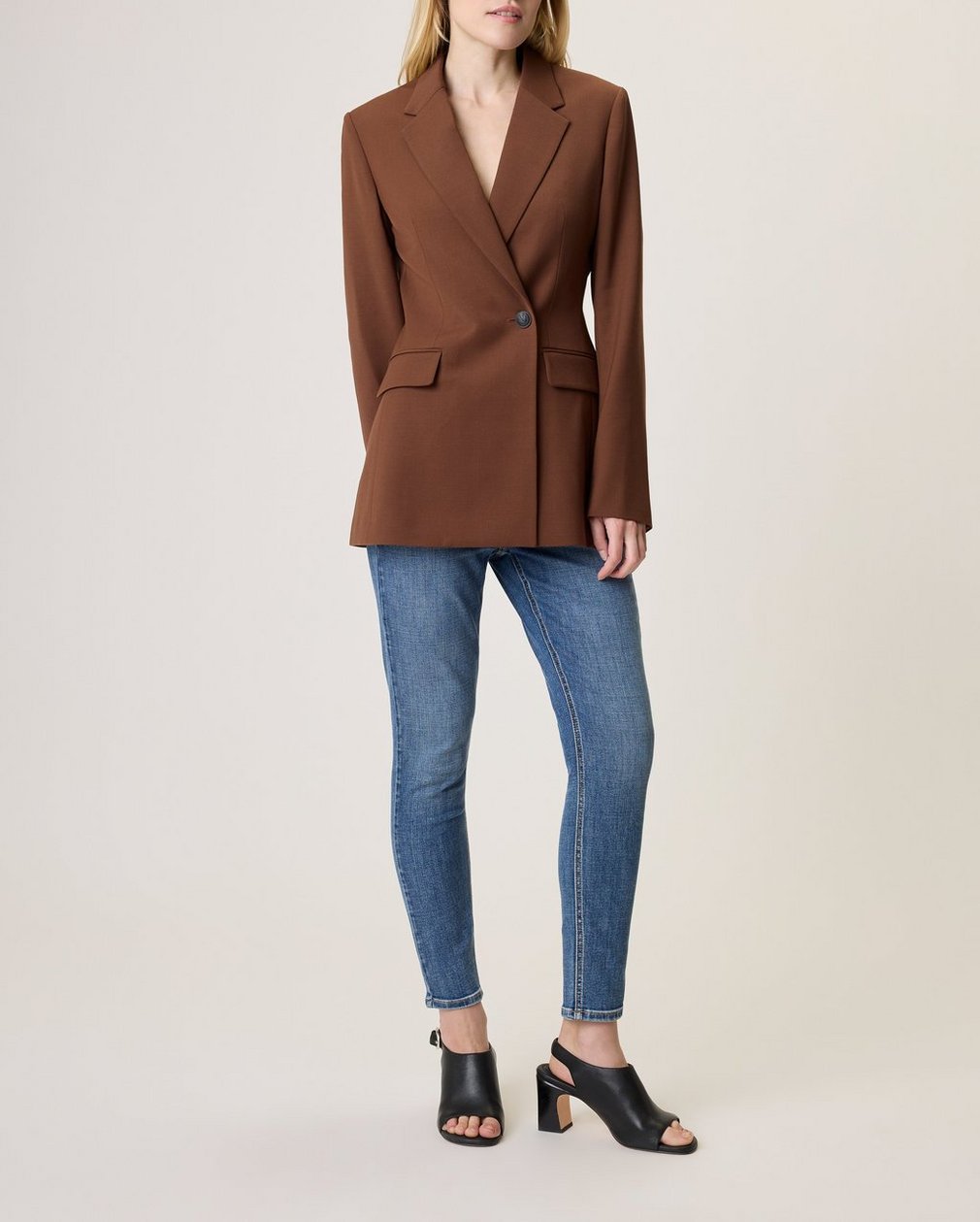 Roxanne Blazer Dark Brown