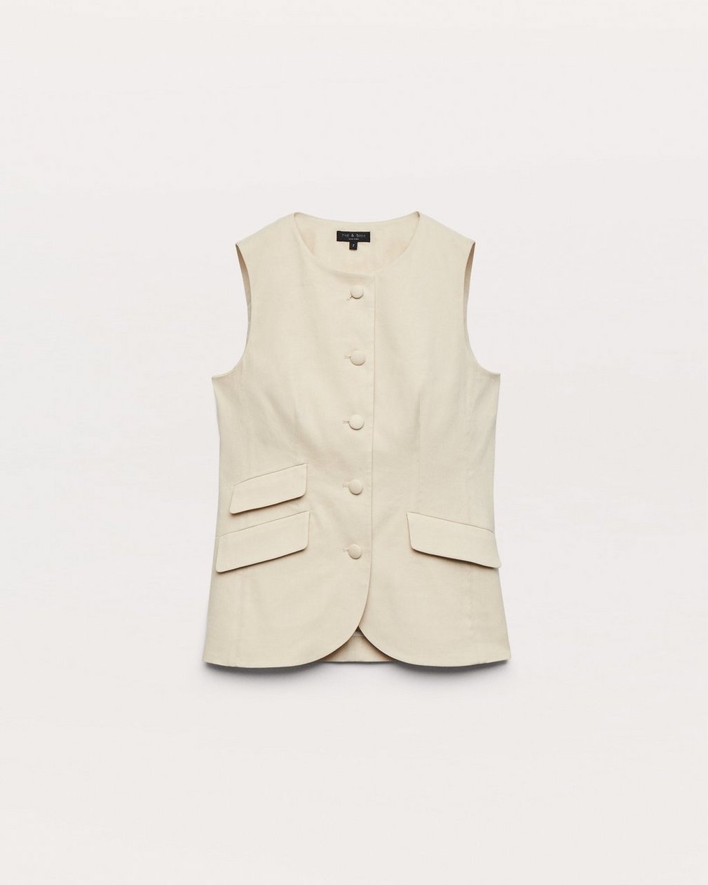 Slade Linen-Blend Vest Light Tan - Image 2