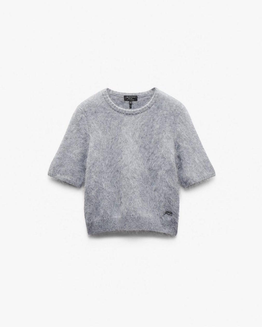 Jada Brushed Short-Sleeve Crewneck Heather Grey - Image 2