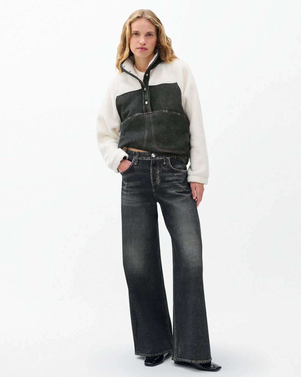 Miramar Sherpa Popover Faded Black - Image 3