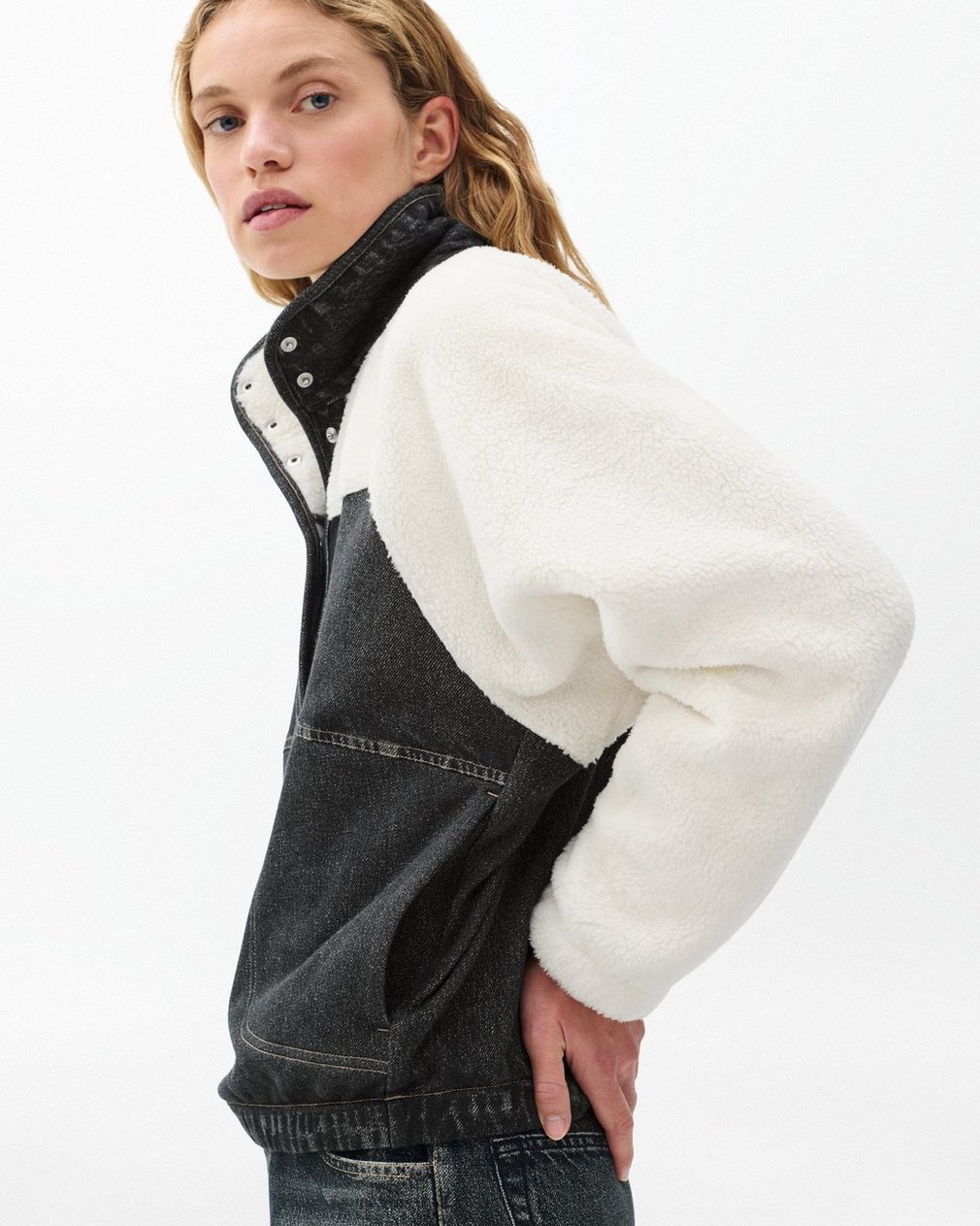 Miramar Sherpa Popover Faded Black - Image 5