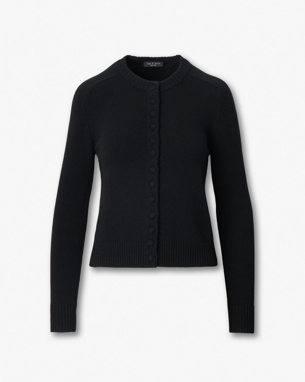 Wallace Crewneck Cardigan Black - Image 2