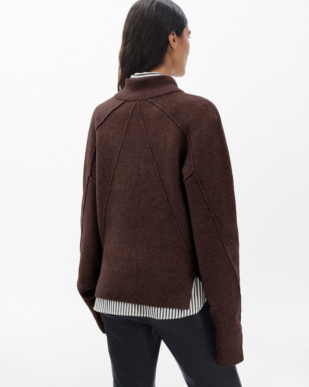 Bridget Mockneck Cardigan Brown - Image 5