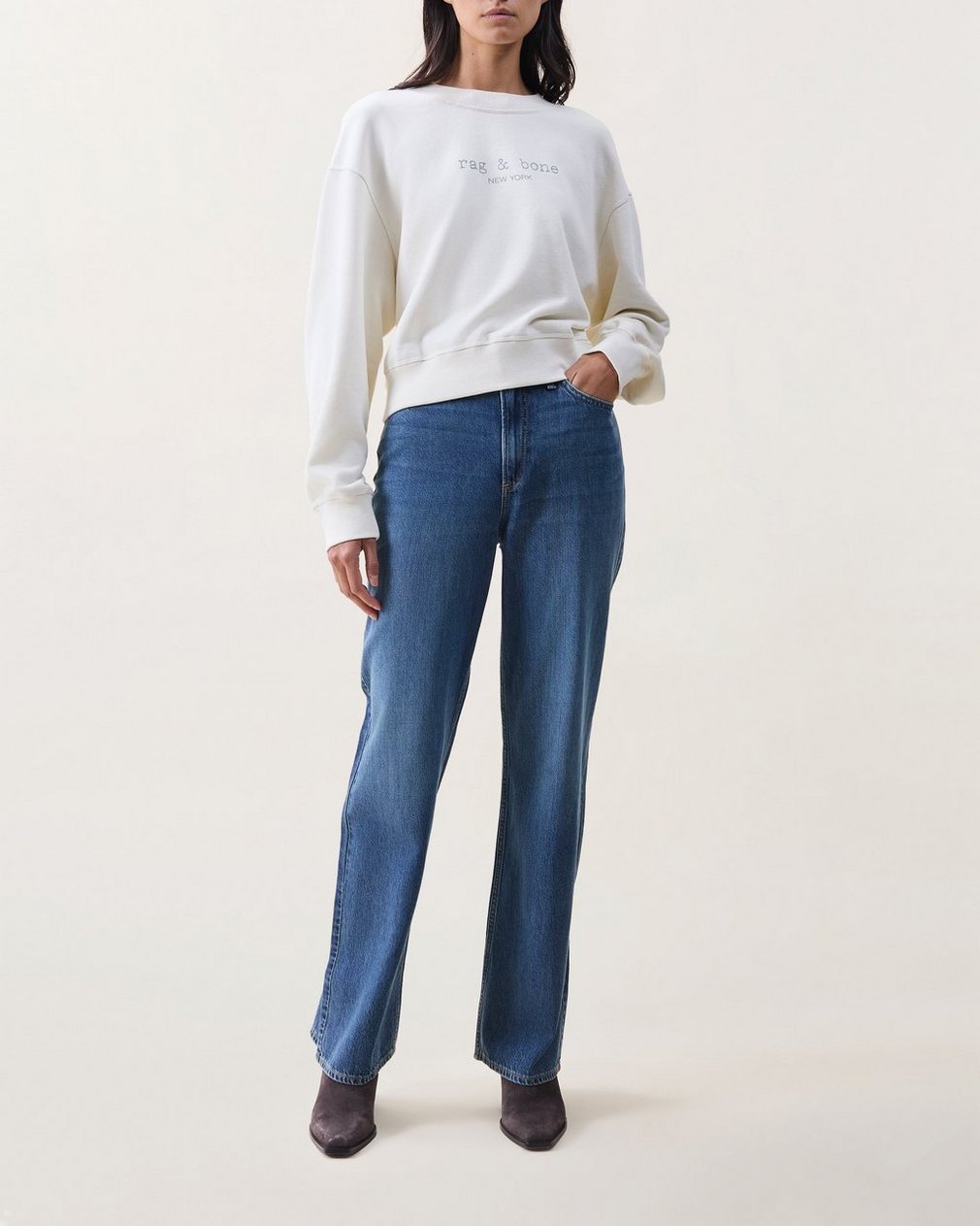 Logo Terry Sweatshirt Chalk