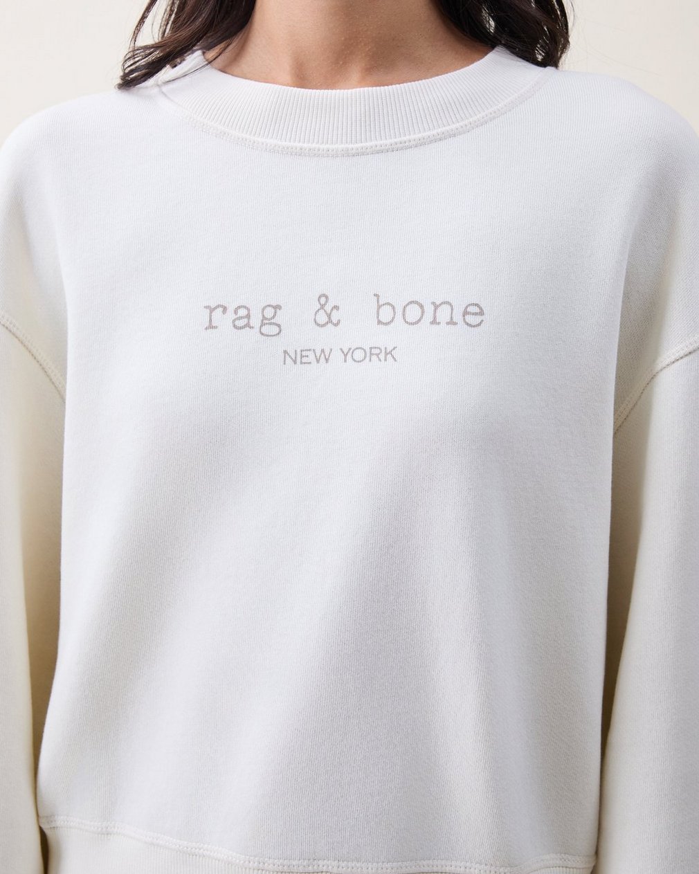 Logo Terry Sweatshirt Chalk - Image 3