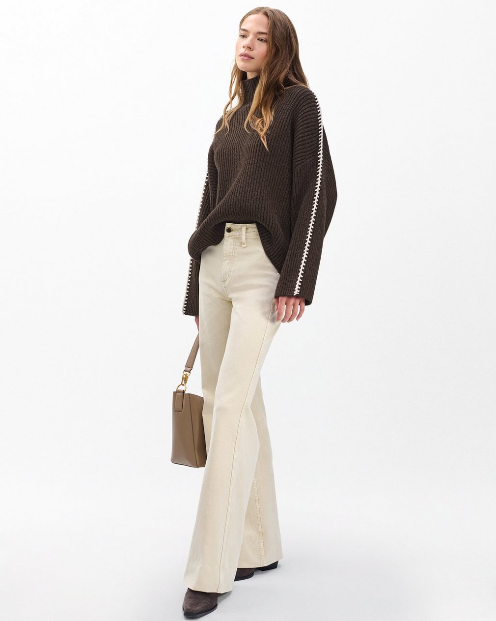 Ingrid Wool Turtleneck Brown - Image 3