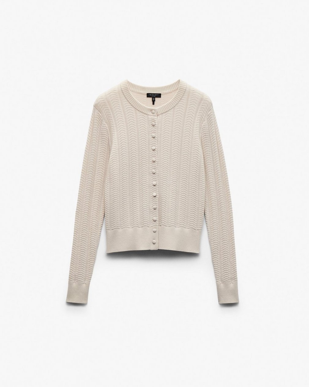 Francesca Wool-Blend Cardigan Oatmeal - Image 2