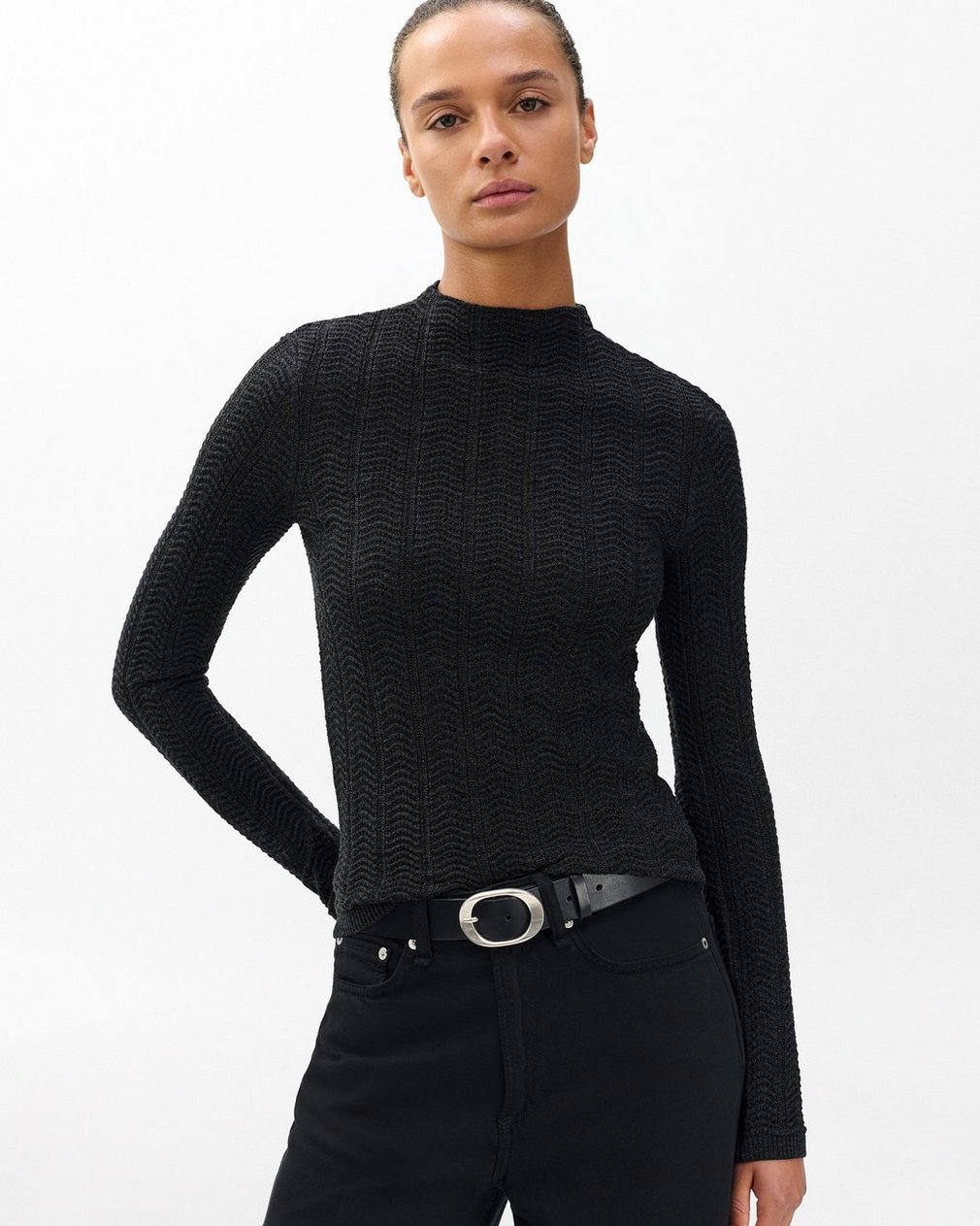 Francesca Merino Wool Turtleneck Charcoal