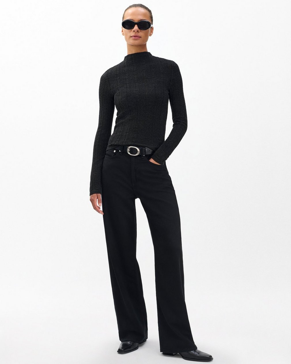 Francesca Merino Wool Turtleneck Charcoal - Image 3