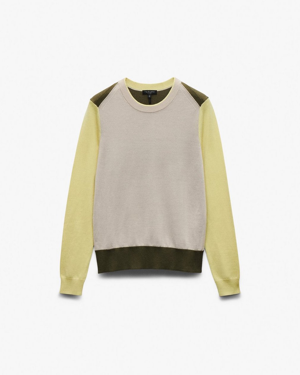 Taron Colorblock Wool Sweater Oatmeal Multi - Image 2