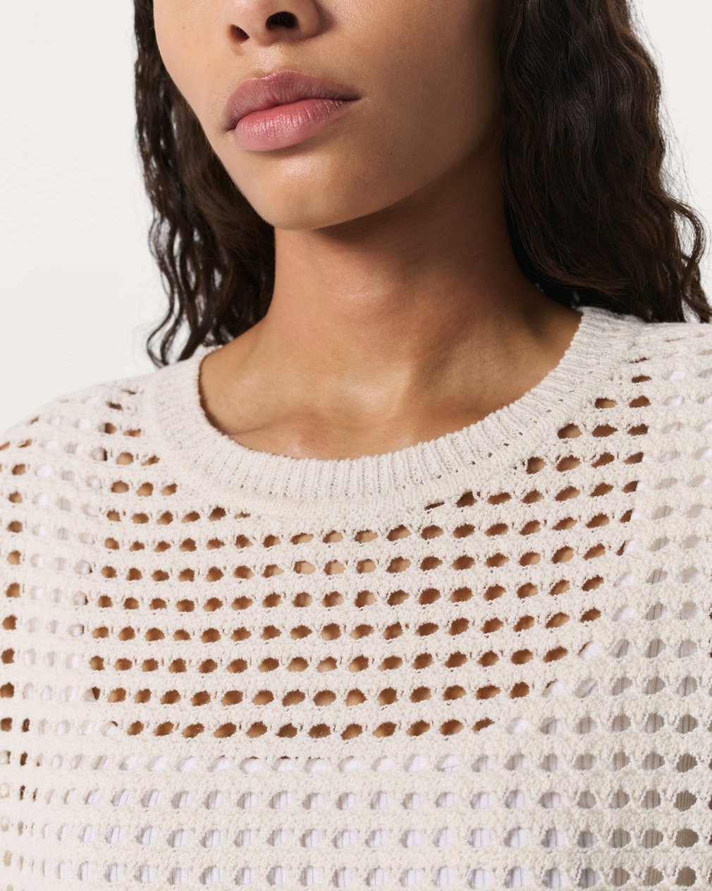 Ezra Open-Knit Vest White - Image 4