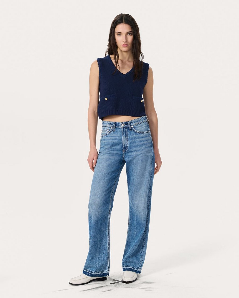 Claire Knit Vest Indigo - Image 3