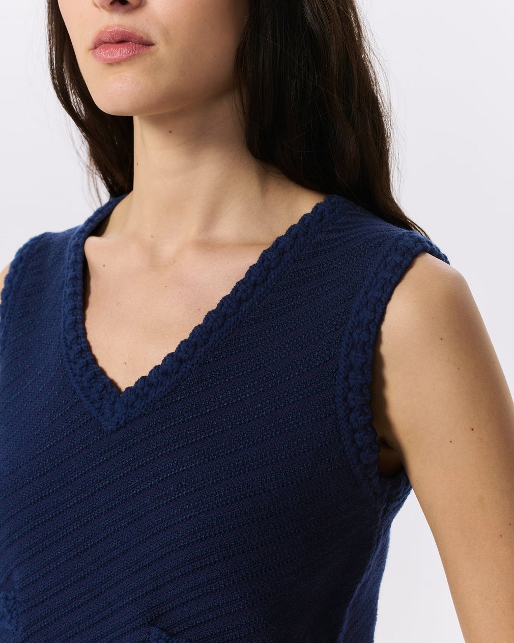 Claire Knit Vest Indigo - Image 4