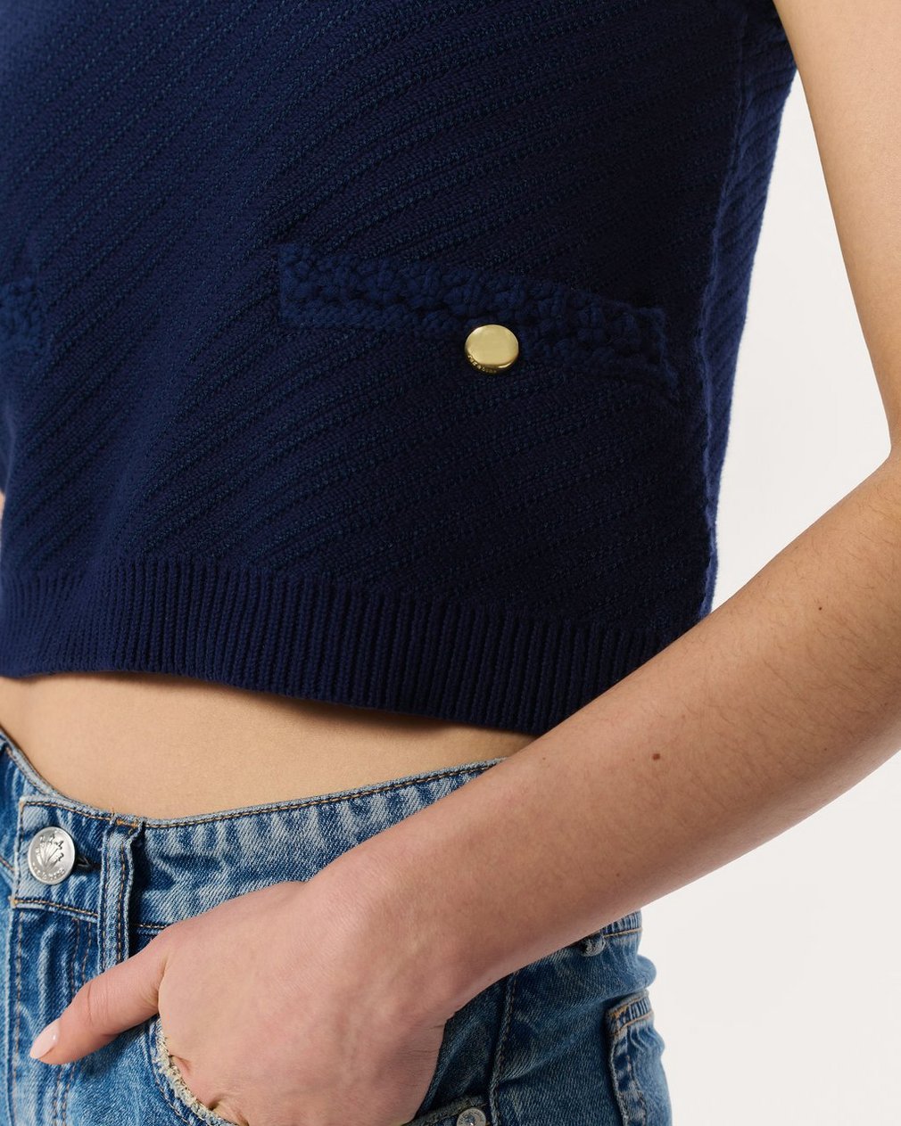 Claire Knit Vest Indigo - Image 5