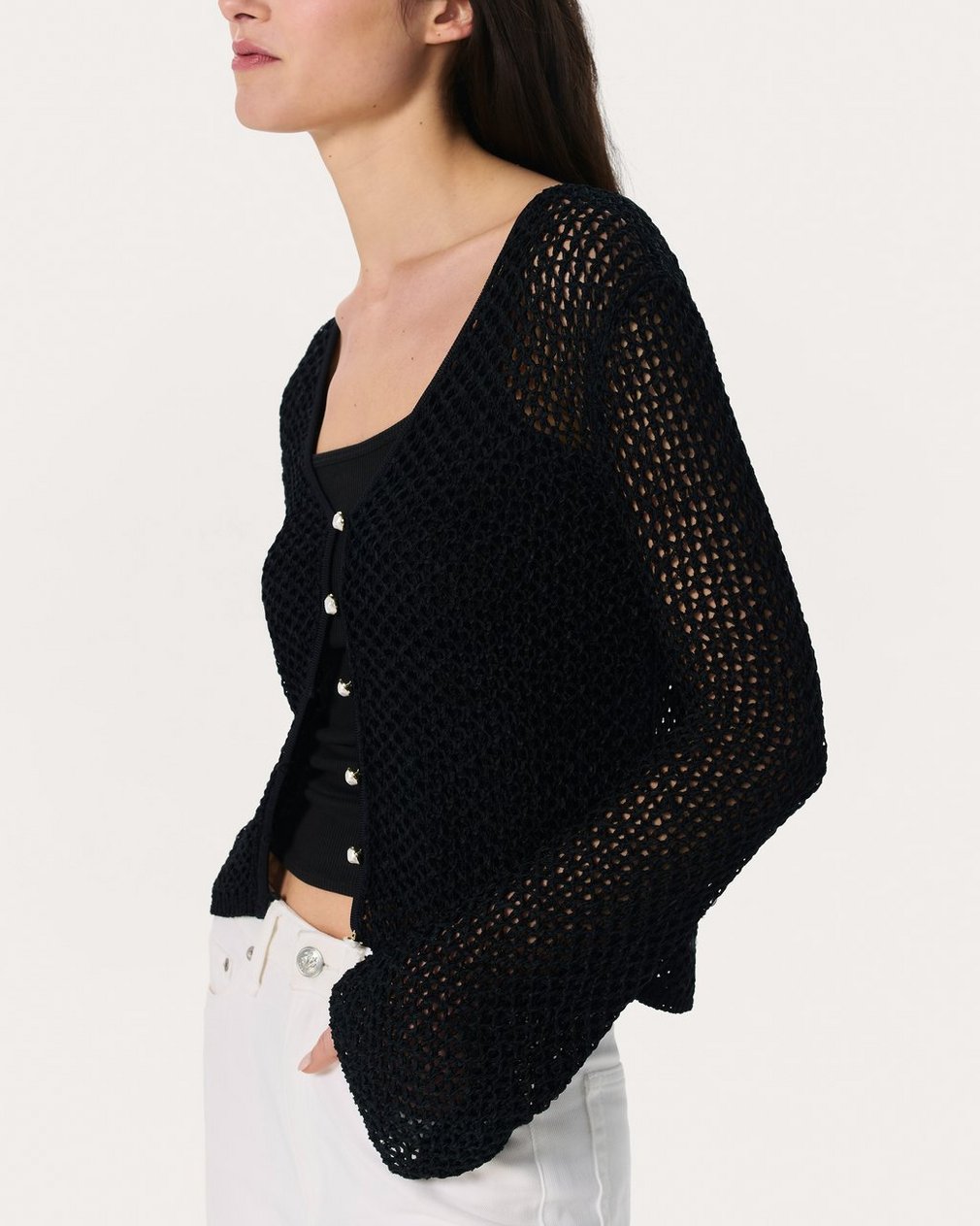 Ellie Knit Cardigan Black - Image 4