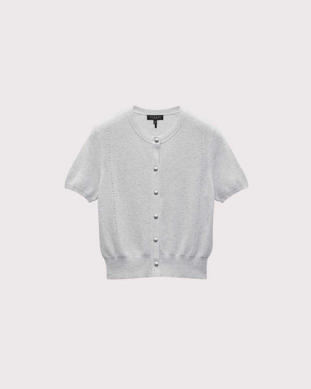 Dina Cotton-Cashmere Cardigan Heather Grey - Image 2