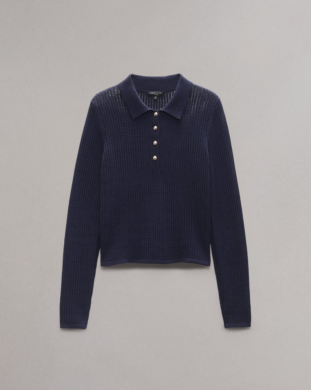 Viola Polo Sweater Indigo - Image 2