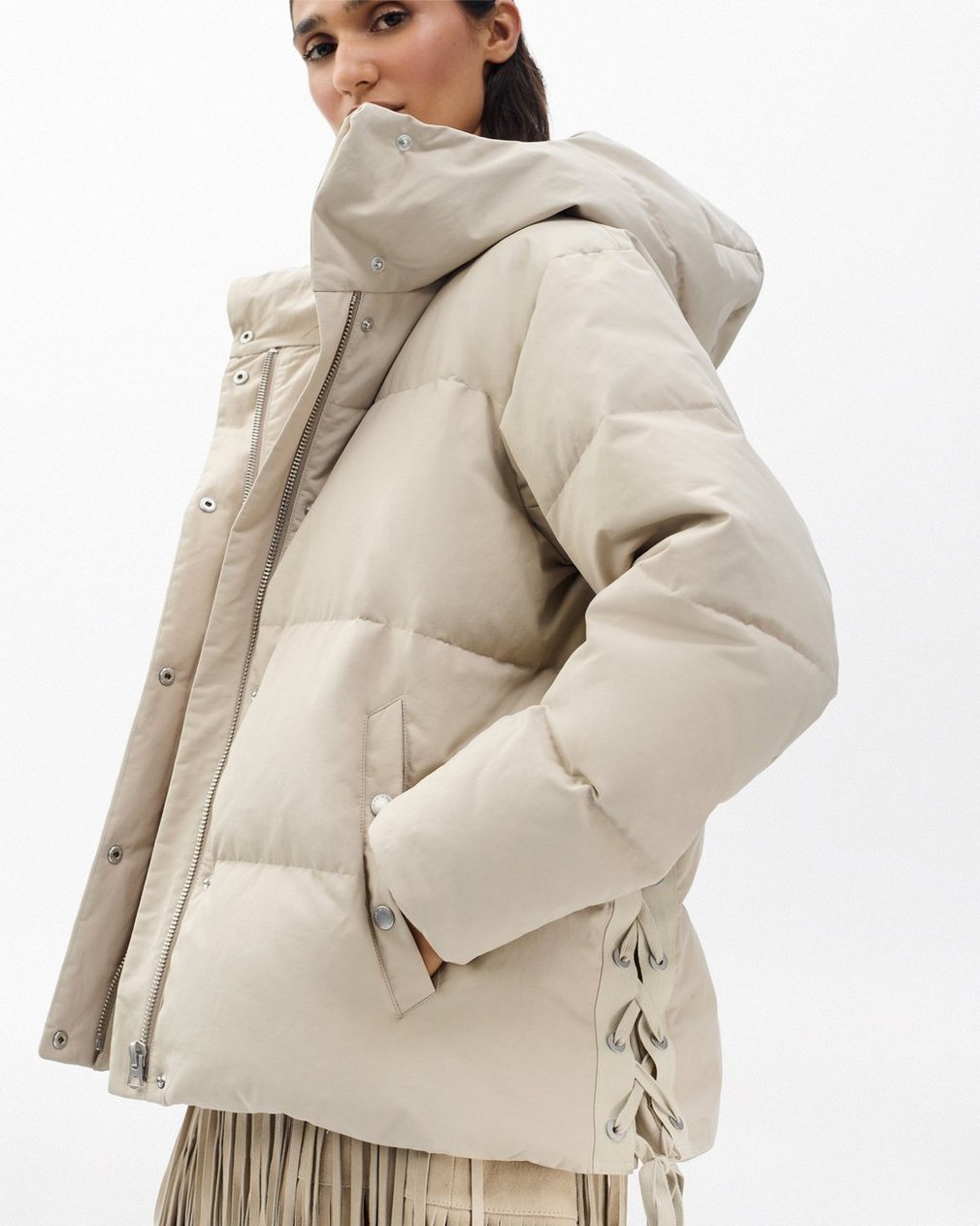 Leonard Puffer Jacket Fossil - Image 3