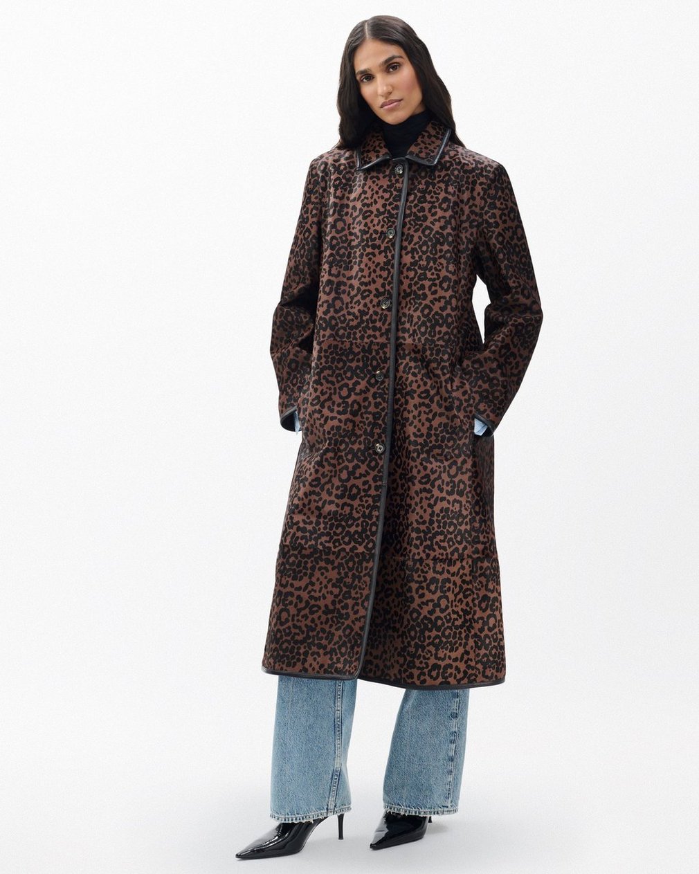 Isa Leopard-Print Calf Hair Coat Leopard Hair Calf - Image 3