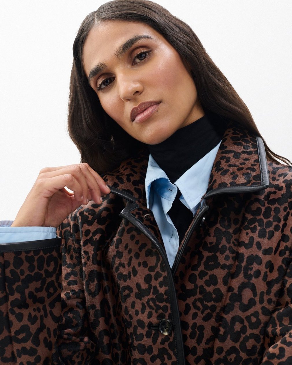 Isa Leopard-Print Calf Hair Coat Leopard Hair Calf - Image 5