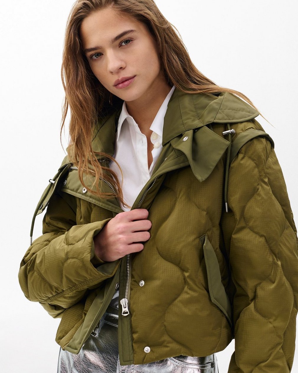 Taki Convertible Jacket Olive - Image 2