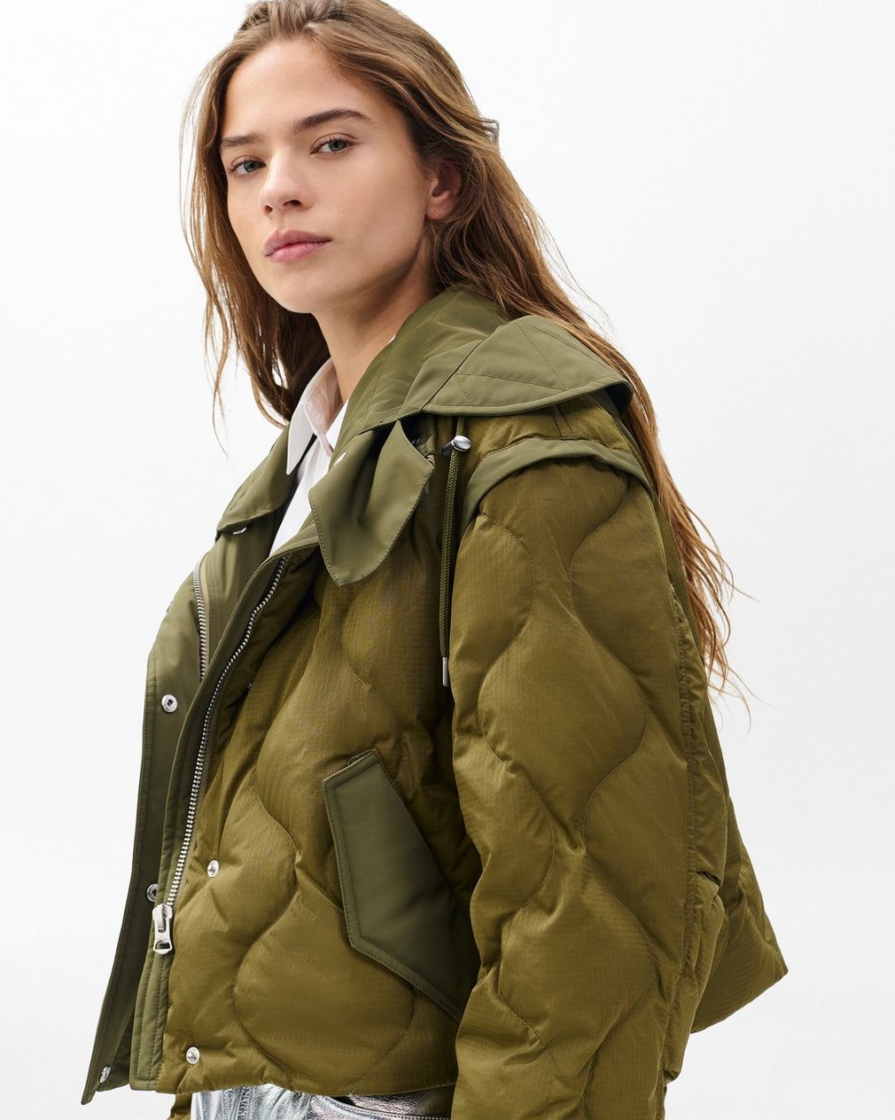 Taki Convertible Jacket Olive - Image 4