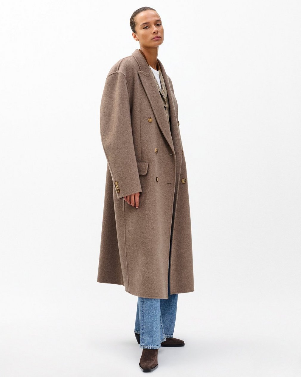 Vasso Wool Coat Taupe - Image 3