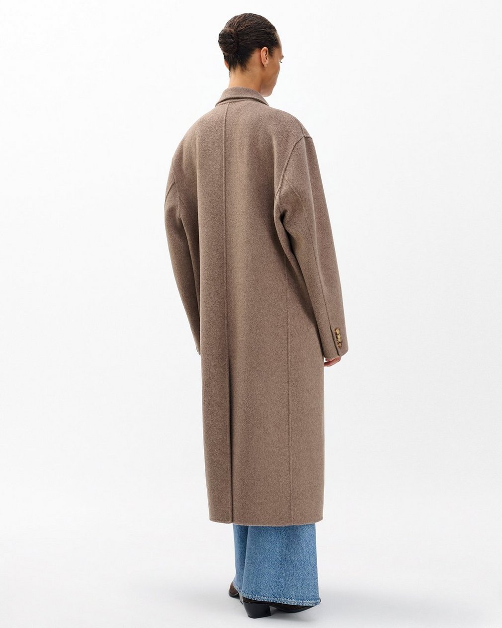 Vasso Wool Coat Taupe - Image 6