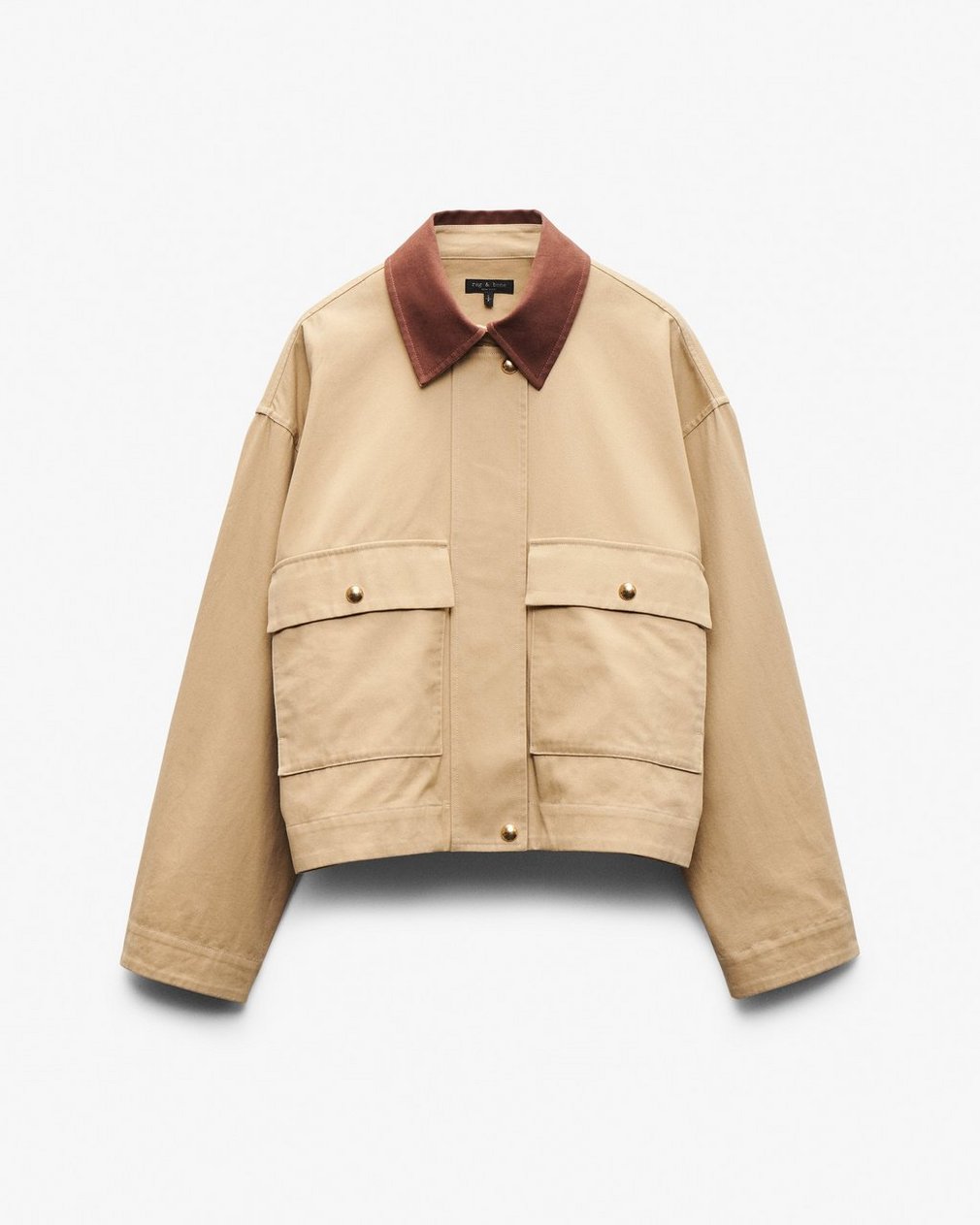Nonie 2-in-1 Cotton Twill Jacket Beige - Image 2
