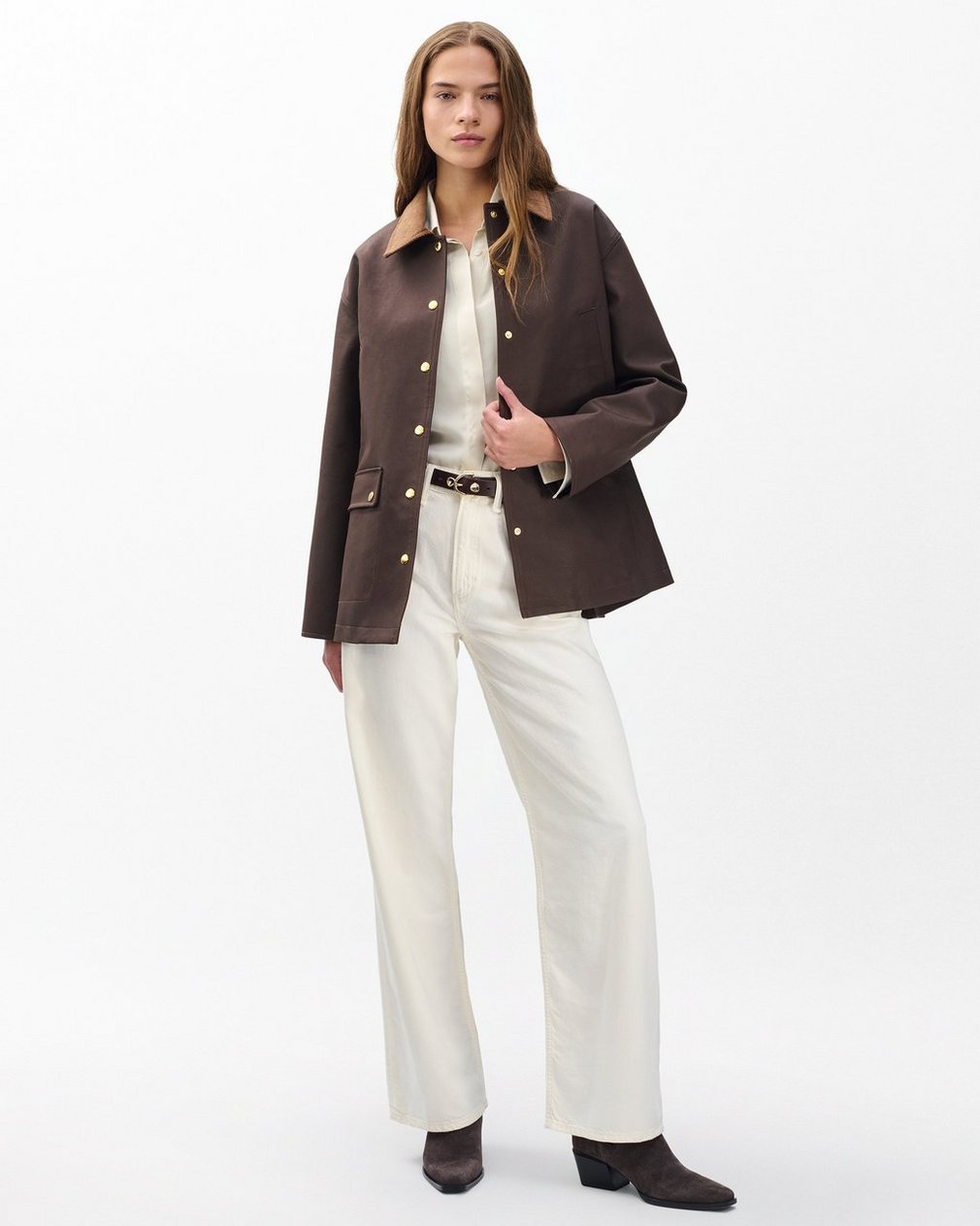 Cassidy Cotton Jacket Brown - Image 3