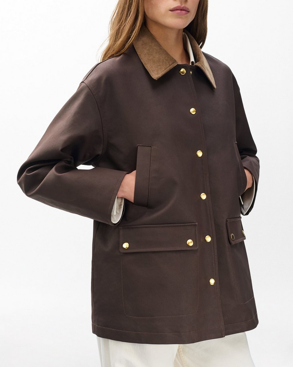 Cassidy Cotton Jacket Brown - Image 4