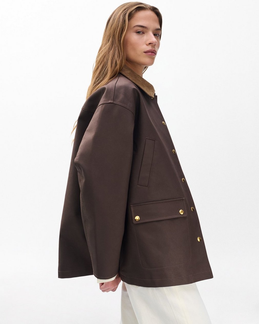 Cassidy Cotton Jacket Brown - Image 7