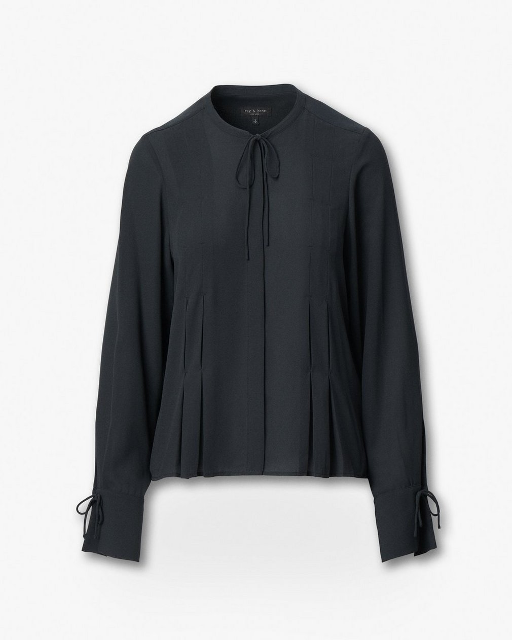 Arden Pleated Blouse Black - Image 2