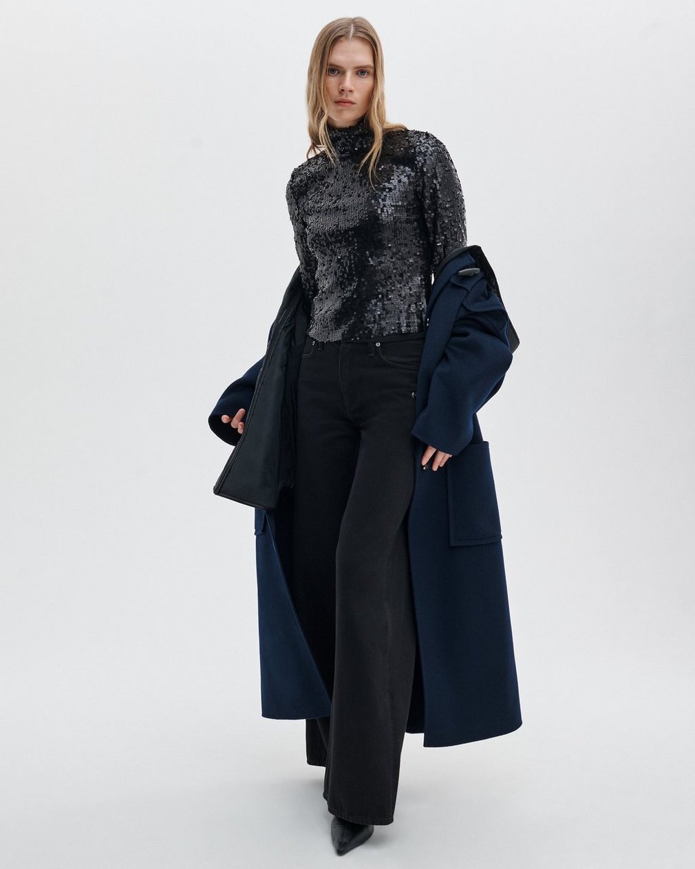 Lucy Sequined Turtleneck Black - Image 3