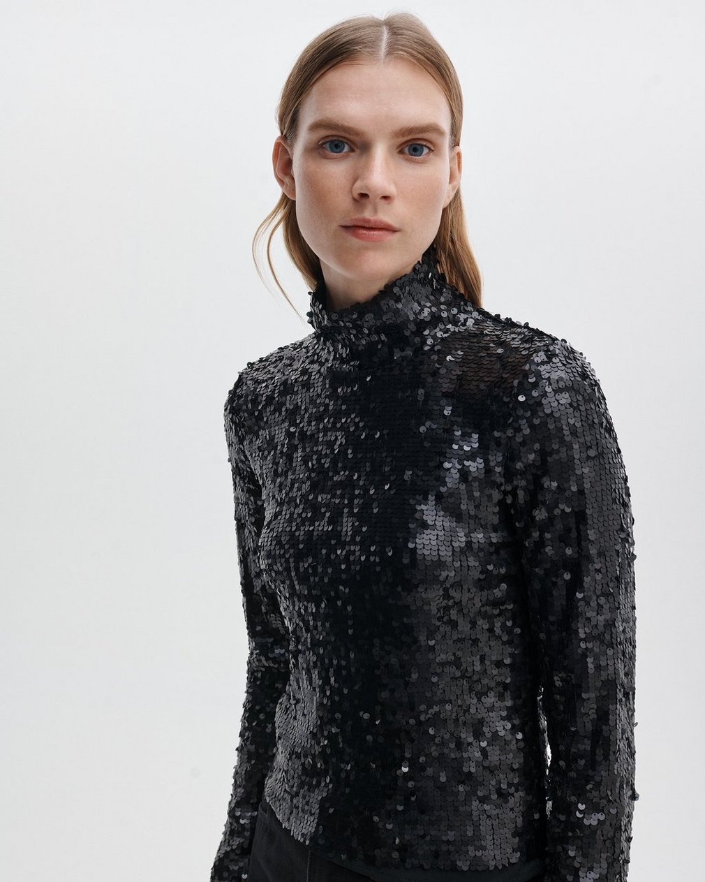 Lucy Sequined Turtleneck Black - Image 4