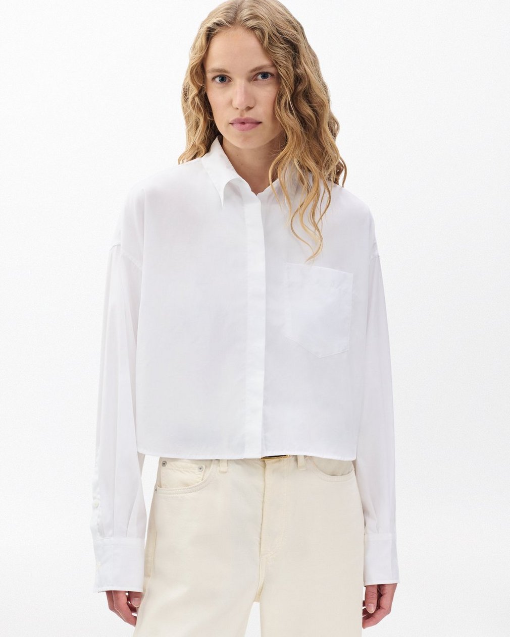 Marin Cropped Shirt White - Image 5