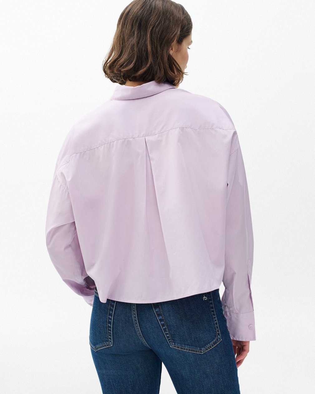 Marin Cropped Shirt Lavender - Image 6