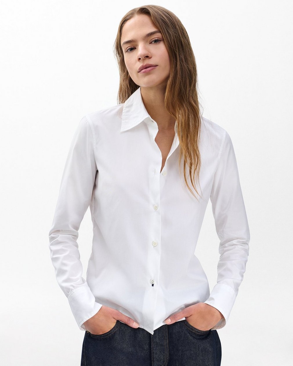 Dayton Poplin Shirt White - Image 6