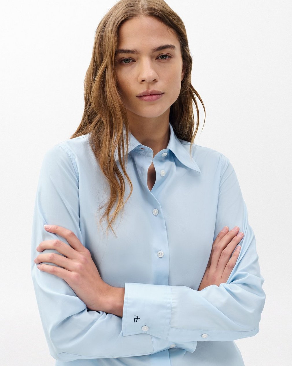 Dayton Poplin Shirt Light Blue - Image 5