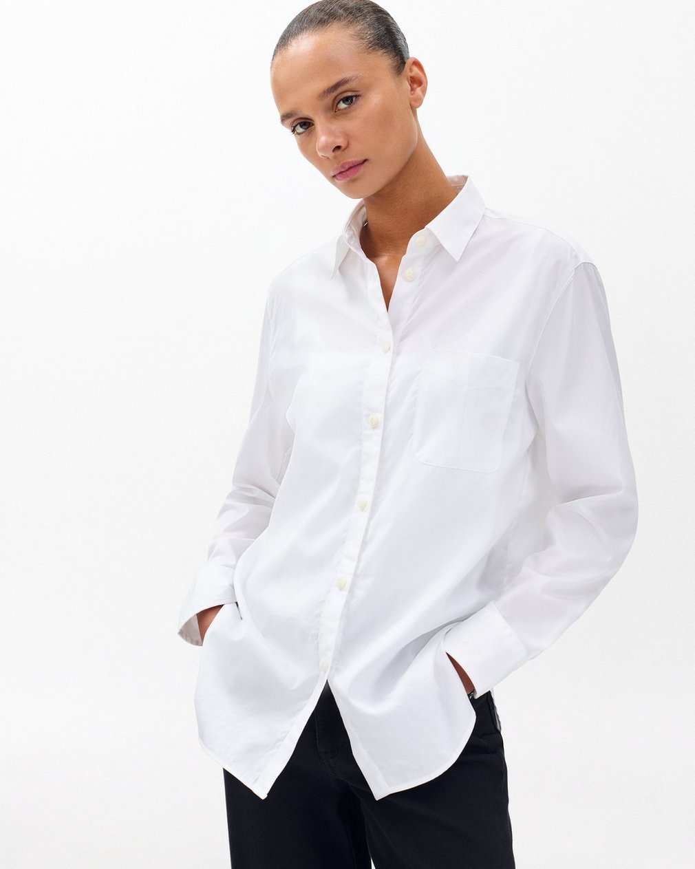 Maxine Poplin Shirt White