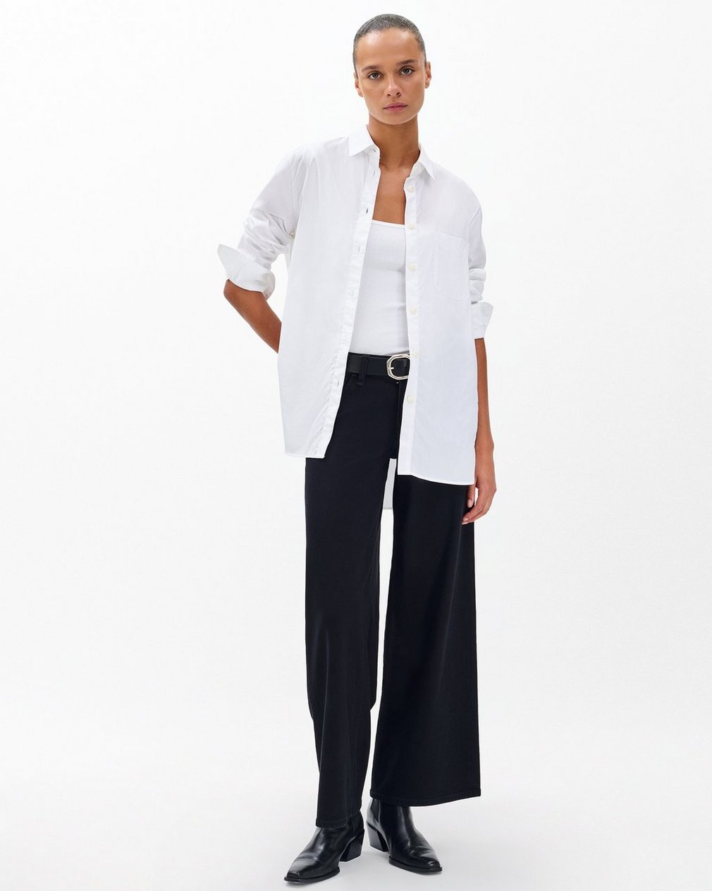 Maxine Poplin Shirt White - Image 6