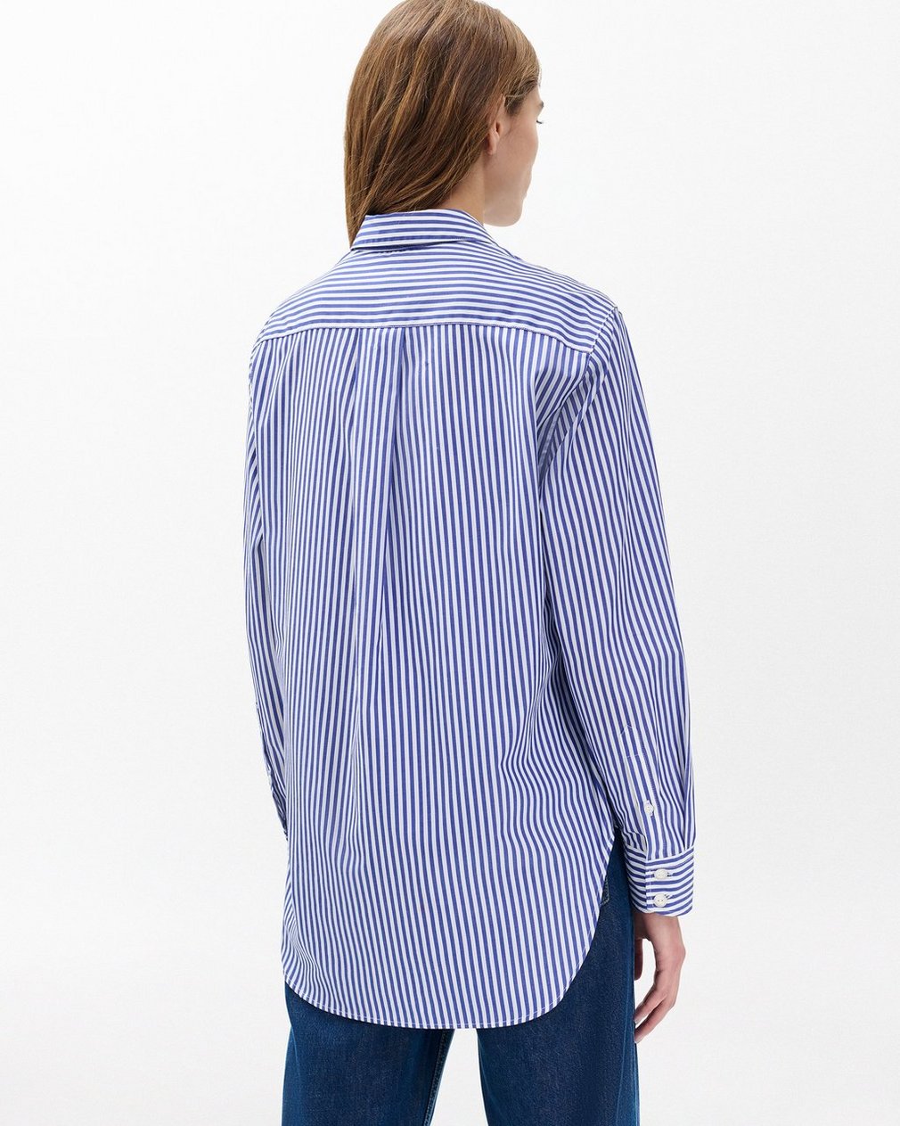 Maxine Poplin Stripe Shirt Blue Stripe - Image 6