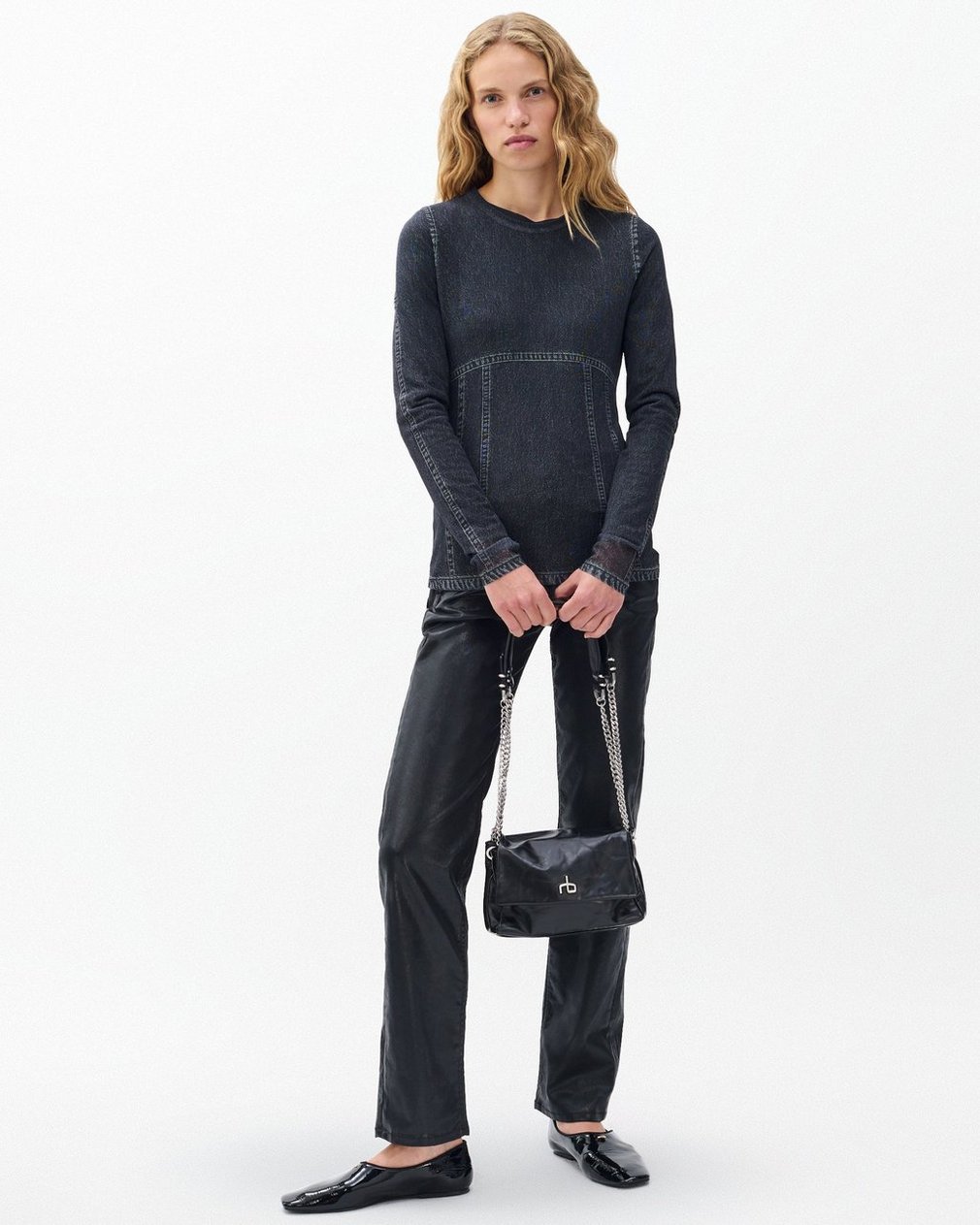 Miramar Long-Sleeve T Shirt Washed Black - Image 3